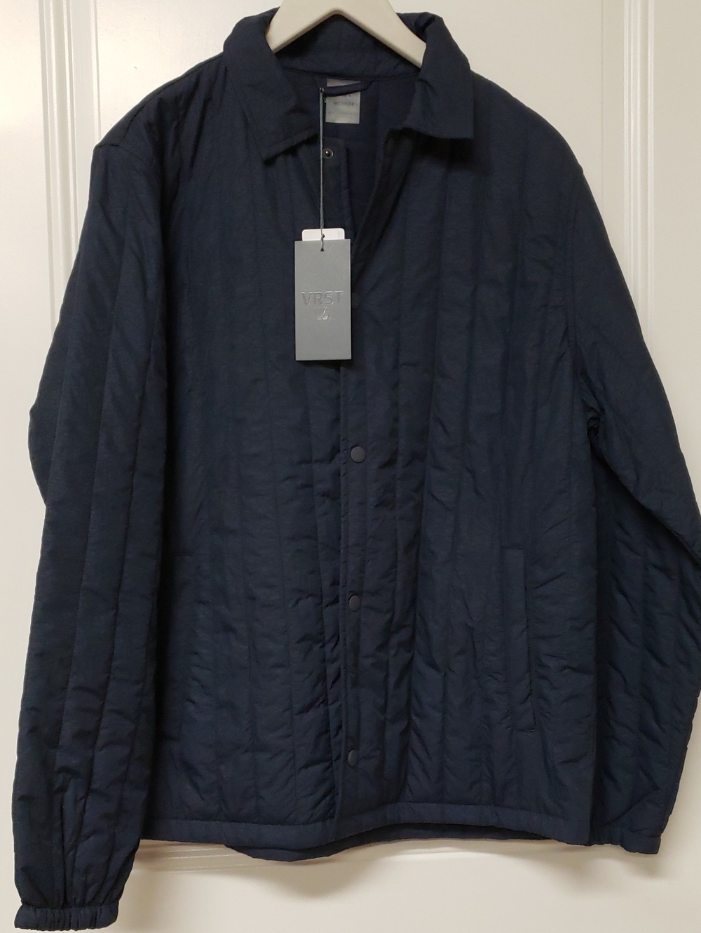 NWT VRST Men's Quilted Shirt Jacket in Navy Medium